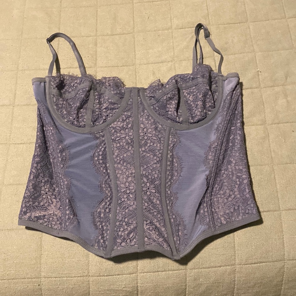 Urban Outfitters Purple Lace Bustier Top